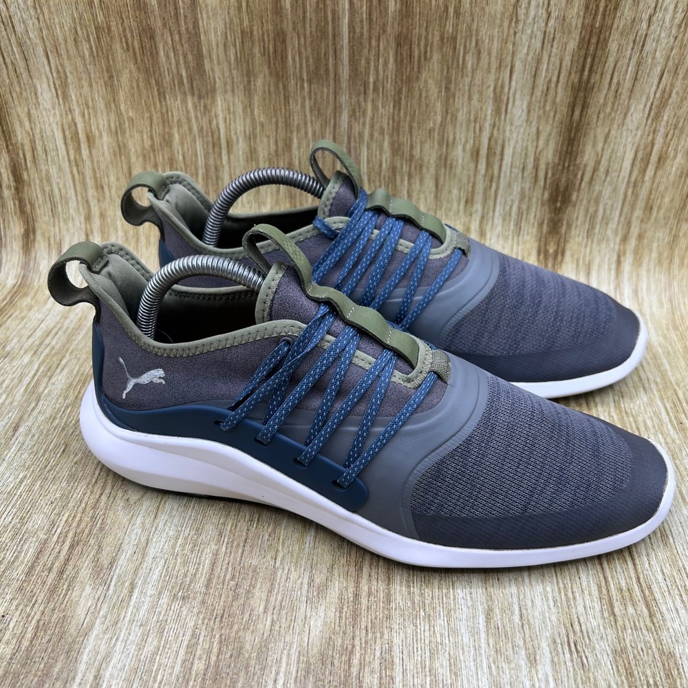 Puma Ignite NXT Solelace Golf Shoes Men's Size 7.5 Gray Blue Spikeless 192224-08